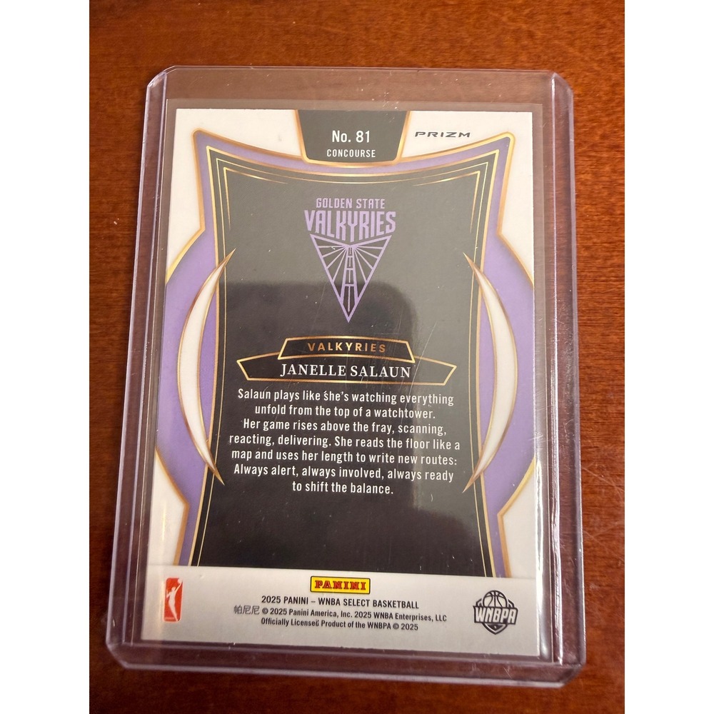 Janelle Salaun 2025 Panini Select WNBA Pink Ice Prizm RC Rookie #81 Valkyries - Picture 2 of 2